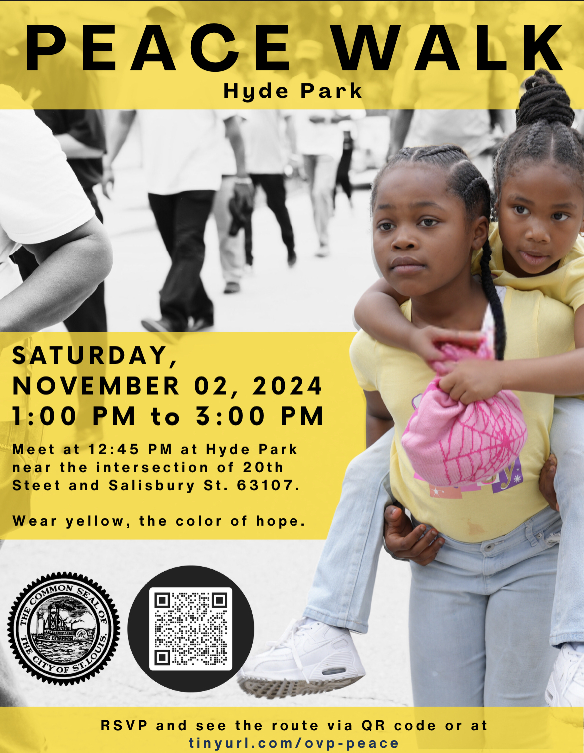 Saturday November 2, 2024 from 1pm to 3pm  Hyde Park Peace Walk