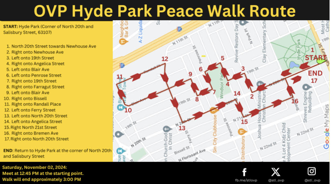 OVP Hyde Park Peace Walk Route